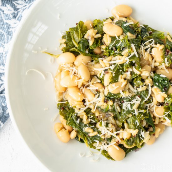 15-Min Greens and Beans Risotto