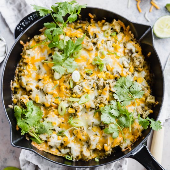 leftover turkey enchilada skillet