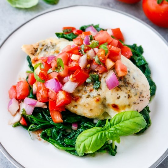 Sheet Pan Bruschetta Chicken