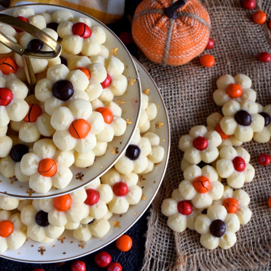 Fall Flower Spritz Cookies