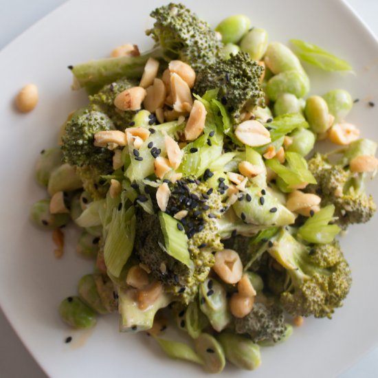 Broccoli Salad with Peanut Sauce