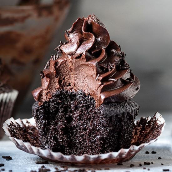 Moist chocolate cupcakes