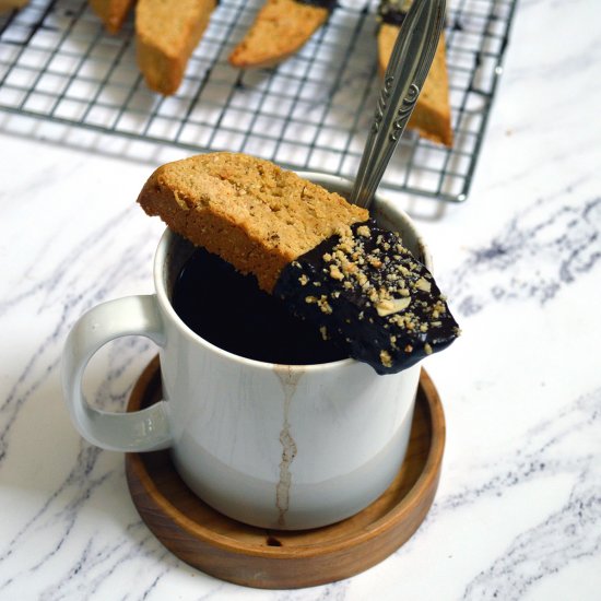 Chocolate-Dipped Almond Biscotti