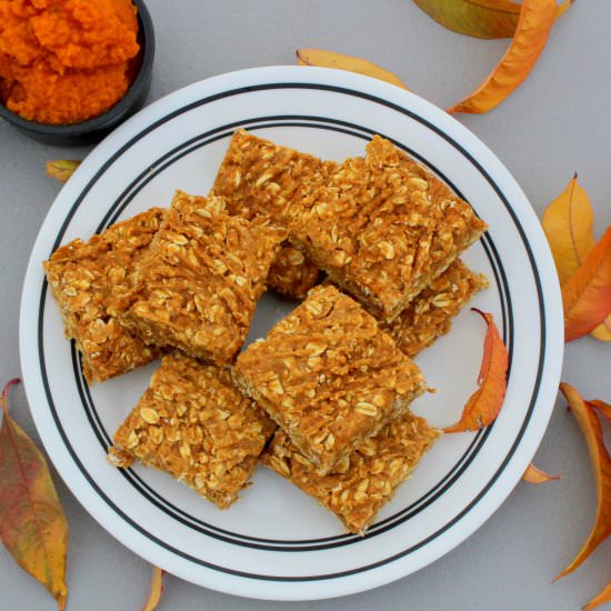 Spiced Pumpkin Oatmeal Squares