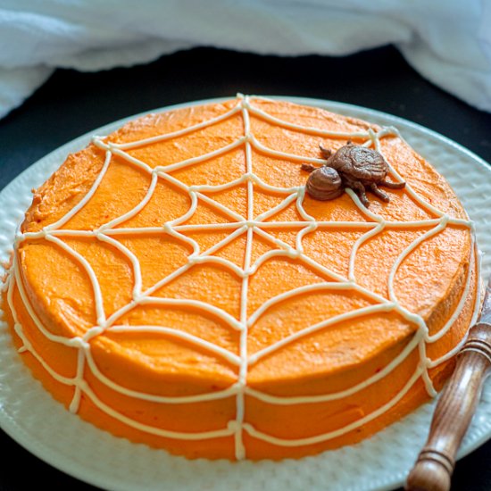 Simple Spiderweb Cake