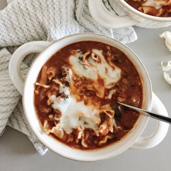 Veggie Packed Lasagna Soup