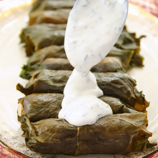 Sourdough Stuffed Beet Leaf Rolls