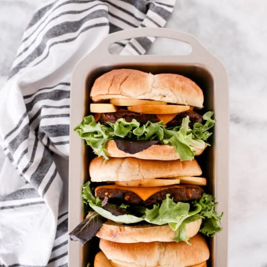 Apple Cheddar Veggie Burgers