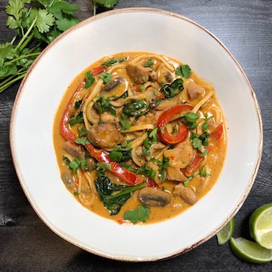 Red Thai Curry Noodle Soup