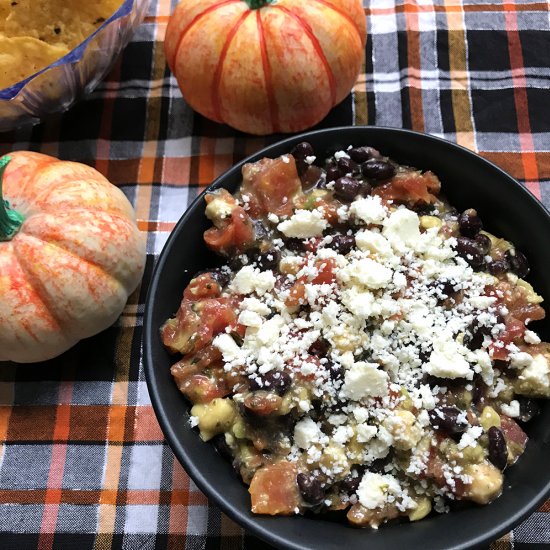 Black Bean Dip with Cotija Cheese