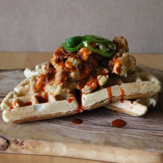 Vegan “Chicken” and Waffles