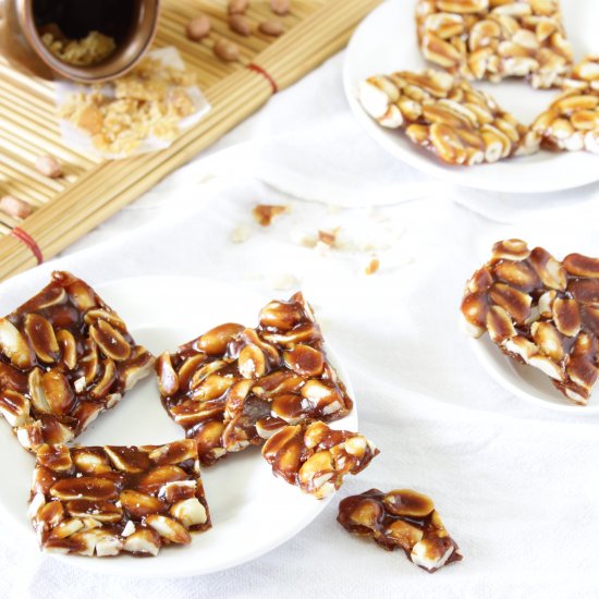 Peanut Jaggery Chikki -Easy Brittle