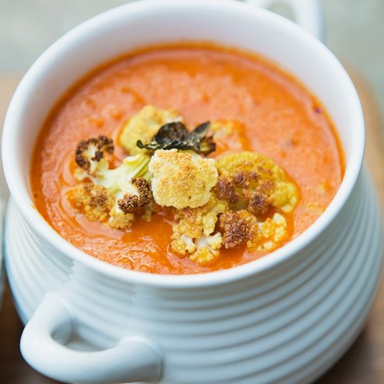 Tomato Soup With Cauli Crumble