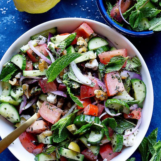 Cucumber Tomato Feta Salad Recipe