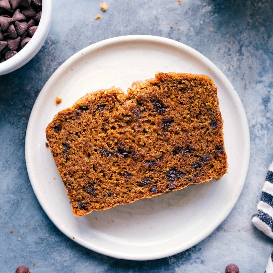 Pumpkin Chocolate Chip Bread