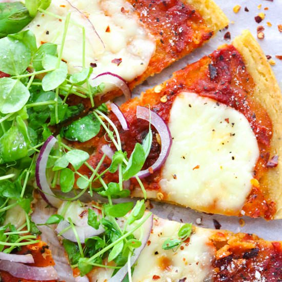 Chickpea Flour Crust Pizza