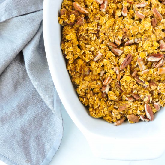 Pumpkin Pecan Baked Oatmeal