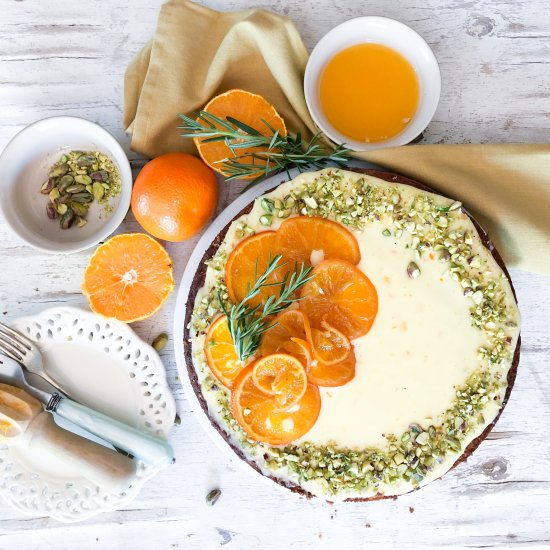 Mandarin olive oil  rosemary cake