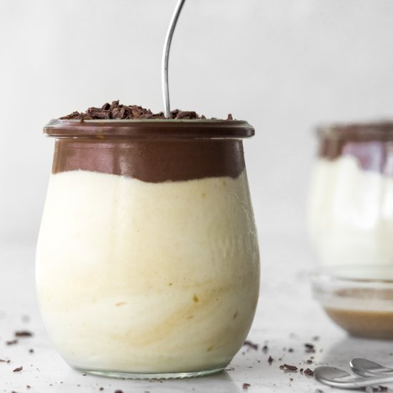 chocolate ganache tahini mousse