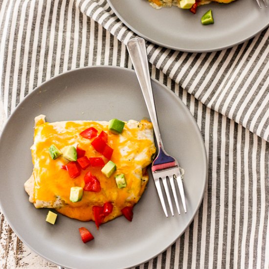 Shredded Beef Green Chile Enchilada