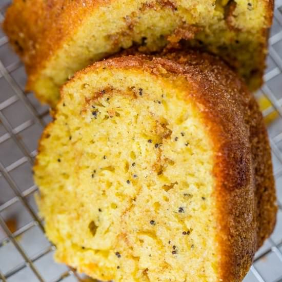 CINNAMON LEMON POPPY SEED BUNDT CAKE