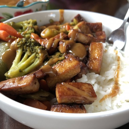 Satay Tofu Stir-fry