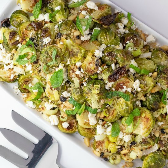 Brussels with Pine Nut Crumble