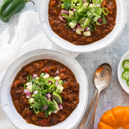 Vegan Pumpkin Chili