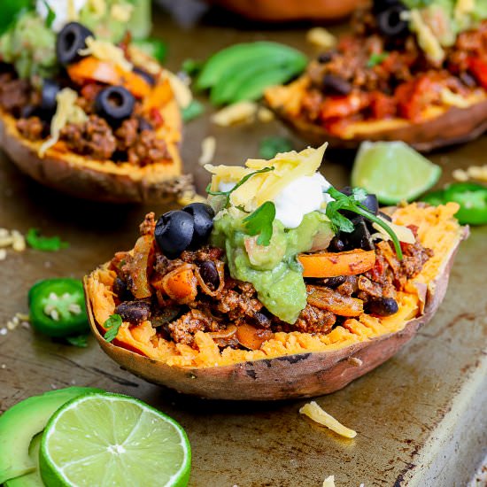 Sweet Potato Taco Boats