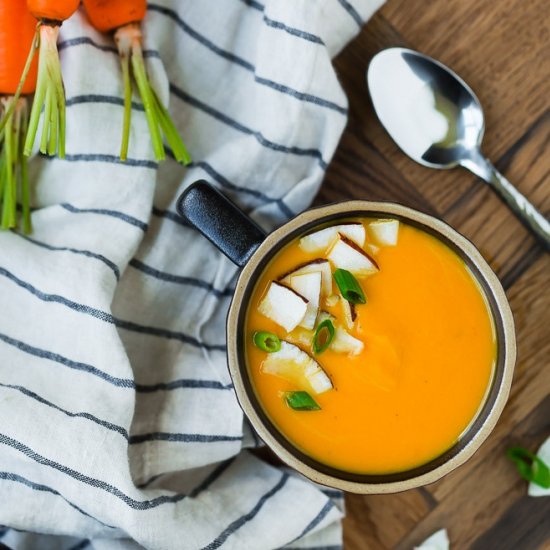 Carrot Ginger Soup-Vegan + Whole 30