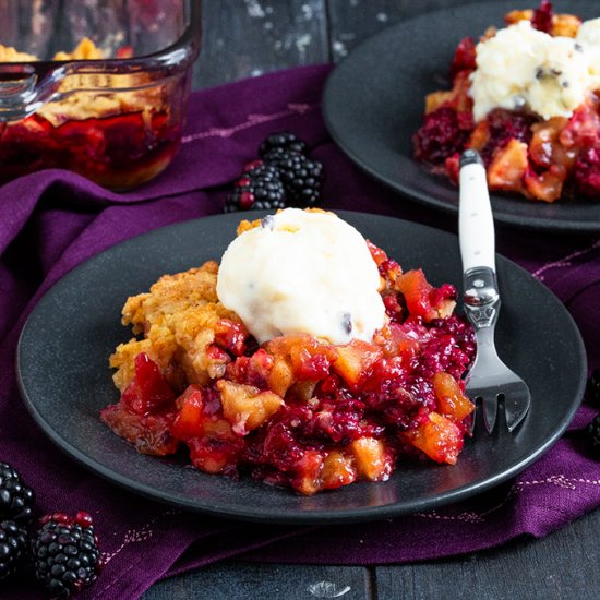 Apple and Blackberry Crumble