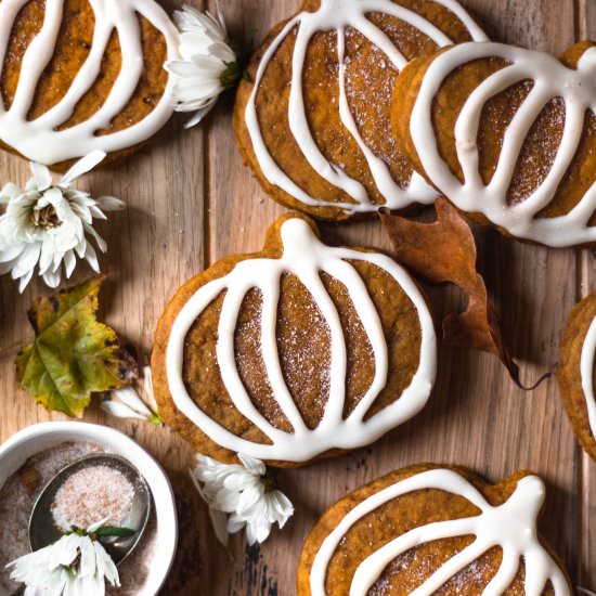 Vegan Pumpkin Sugar Cookies