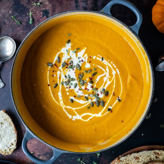 Spiced Carrot and Pumpkin Soup