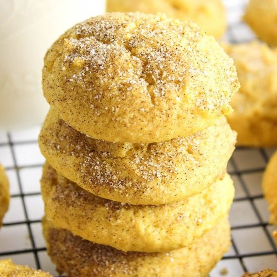 Vegan Pumpkin Snickerdoodle Cookies