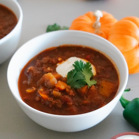 Pumpkin + Butternut Squash Chilli