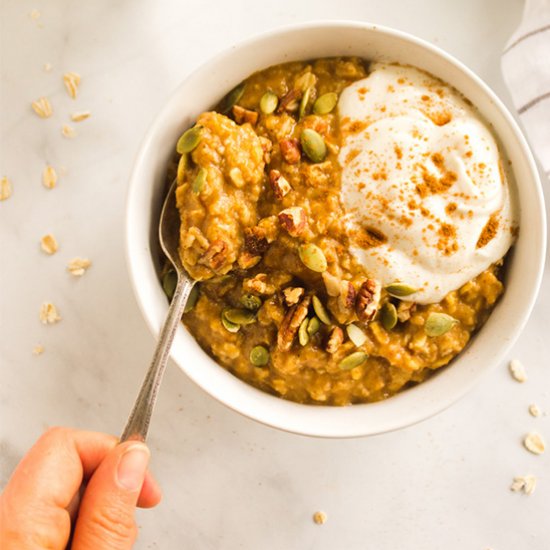 protein packed pumpkin oatmeal