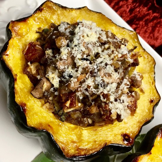 Portobello Stuffed Acorn Squash