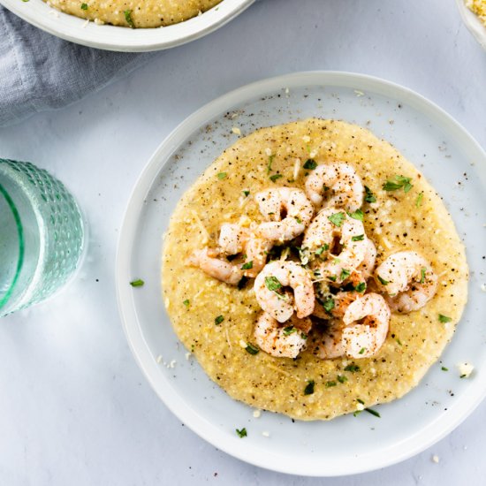 Cacio e Pepe Shrimp & Grits