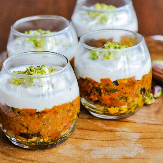 CARROT HALWA TRIFLE (VEGAN, GLUTEN