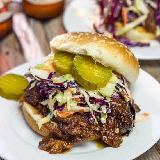 Slow Cooker BBQ Shredded Beef