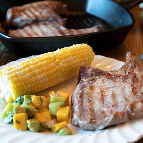 Mango Salsa & Pork Chops