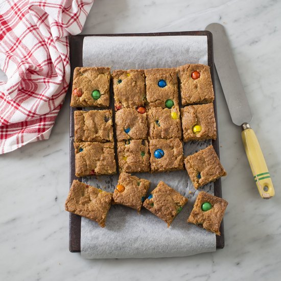 Brown butter blodies with M&M’s