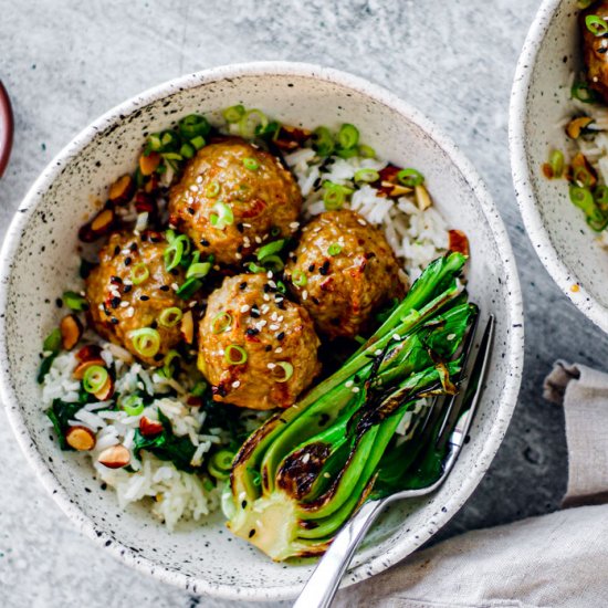 garlic ginger turkey meatballs