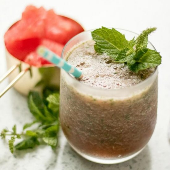 Frozen Watermelon Mint Slushy