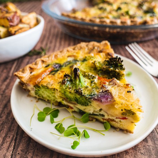 Broccoli Bacon Breakfast Quiche