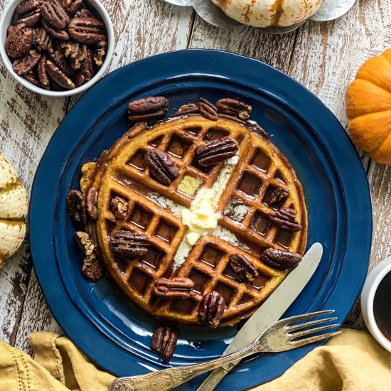 Pumpkin Spice Waffles