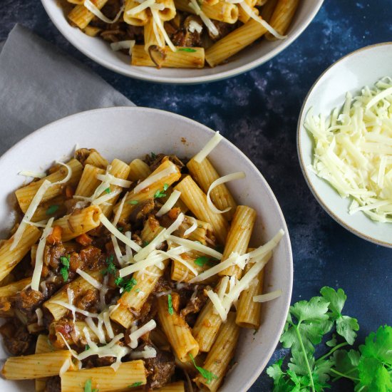 Slow Cooked Beef and Mushroom Ragu