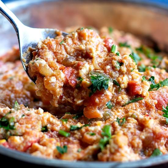 Menemen Turkish Eggs and Tomatoes