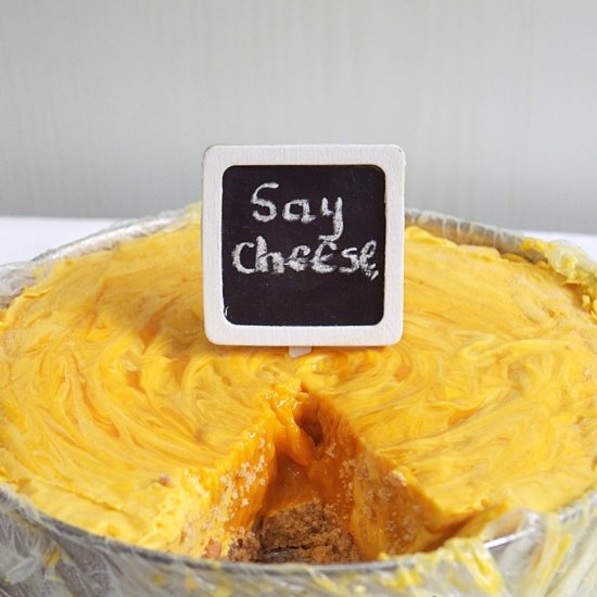 NO BAKE EGGLESS MANGO CHEESECAKE