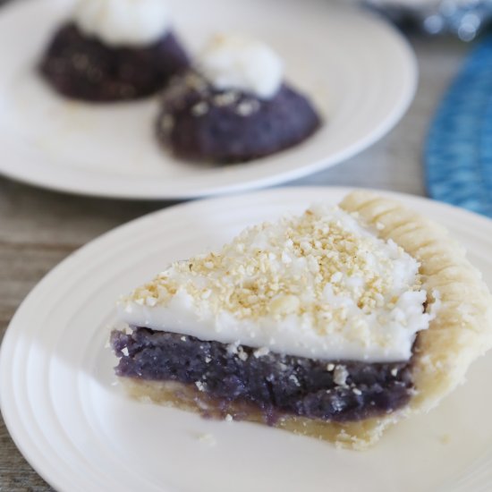 Okinawan Sweet Potato Haupia Pie